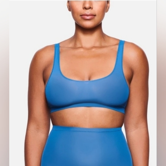 SKIMS JELLY SHEER SCOOP NECK BRALETTE/Ocean/ XXS - Picture 5 of 10